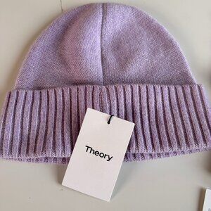 Theory Cashmere Beanie Lilac Color OS NWT